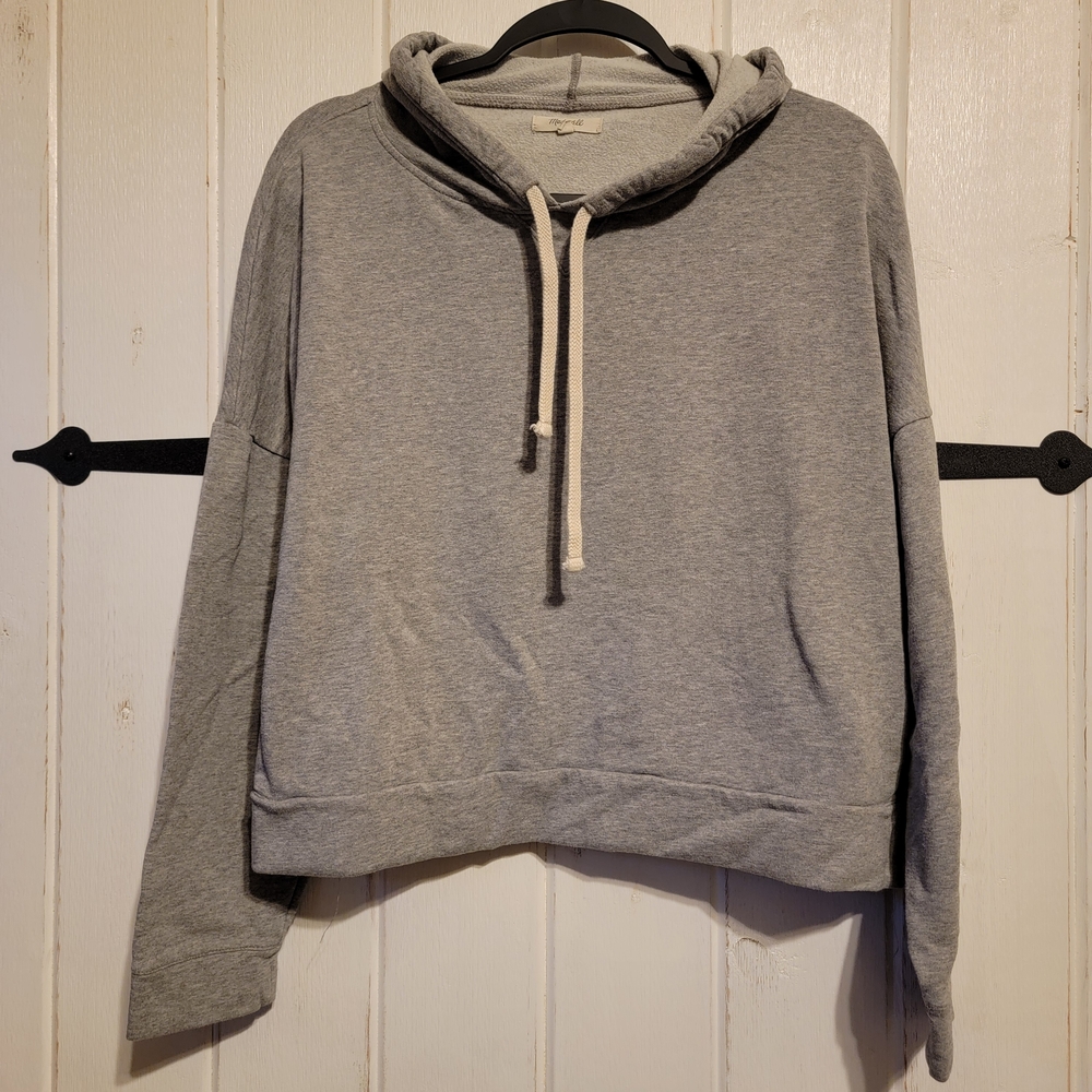 Madewell Sweatshirt Gray Comfort Hoodie Pullover Casual Athleisure Size Large